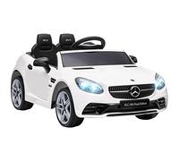 AIYAPLAY Voiture électrique pour Enfants Licence Mercedes SLC 300, 12V, V. Max. 5 Km/h Effets sonores + Lumineux, télécommande parentale 2,4G, véhicule électrique Enfant 3 à 6 Ans, Blanc