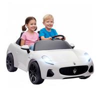 AIYAPLAY Voiture électrique pour Enfants Maserati 12V 2 Places Blanc