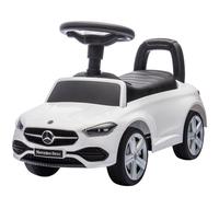 AIYAPLAY Voiture pour Enfants Licence Mercedes Benz avec Klaxon et Rangement, 65x28x39 cm, Blanc