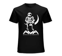 AIYAYO BAG Men's Angel and Airwaves Moon T Shirt Black XL