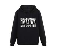 AIYAYO BAG Men's Hoodies Japanese Streetwear Cool Omae WA Mou Shindeiru Cotton Long Sleeve Hooded Sweatshirt Black M