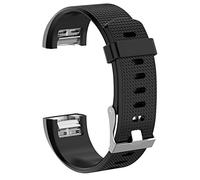 Aiyayou Bracelet de montre en silicone pour Fitbit Charge 2 (noir)