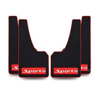 Aiydachy Lot de 4 bavettes Garde-Boue en matériau Souple pour Voiture - Ajustement Universel - Noir - Garde-Boue Anti-Collision - 43,5 cm - 23 cm - 0,5 cm - Sport