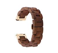 AIYIBEN Bracelet de montre à dégagement rapide, bracelet de montre en bois naturel, choix de couleur et largeur de bracelet 18mm, 19mm, 20mm, 21mm, 22mm, 23mm ou 24mm (19mm, Bois de santal rouge)