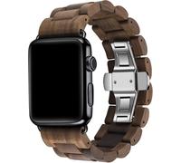 AIYIBEN Montre Bois Bande Classique eco épaissies, 42mm/44mm/45mm/49mm Prime la Sangle Sangle de Bracelet Wood Bracelet pour à iwatch Sport et édition.(Brown)