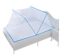AIYIFU Moustiquaire de Lit Pliable Portable de voyage Moustiquaire, Porte simple Camping Mosquito Rideau Universelle Grande Ciel de Lit Moustiquaire D'installation Rapide et Facile,Blue,190*100*80cm