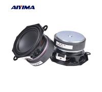 AIYIMA Audio-Haut-parleur magnétique externe,gamme complète,bord carré en caoutchouc,stéréo HIFI,4 ohms,5W,2 pièces #A