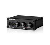 AIYIMA DAC-A2 Amplificateur de casque DAC avec commandes basses et aigus entrées PC-USB/optiques/coaxiales, sortie casque RCA/3,5 mm, convertisseur audio numérique vers analogique de bureau DC 5 V 24