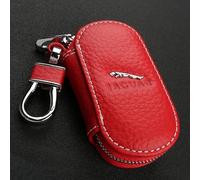 AIYING Cuir, Étuis à Clés de Voiture, Porte-clés Télécommande, Porte-clés, Accessoires de Décoration, pour Jaguar XJL XF XK XE F-Pace F-Type E-Pace S-Type,Red