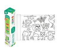 AIYING Papier Dessin pour Enfant, 38x300cm Dessin à Colorier, Coloriage Adhésif, Papier Peint Graffiti Rouleau avec Dinosaure/Alphabet/Animal pour Enfant Bricolage Cadeau