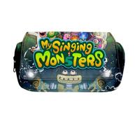 AIYINIY My Singing Monsters Trousse à crayons avec impression de jeu de dessin animé Grande capacité Trousse à crayons pour étudiants et adolescents, Type 15, 21x7.5x10CM, Classique