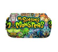 AIYINIY My Singing Monsters Trousse à crayons avec impression de jeu de dessin animé Grande capacité Trousse à crayons pour étudiants et adolescents, Type 10., 21x7.5x10CM, Classique