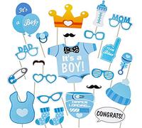 AIYONG Baby Shower Photo Booth Props,décorations de fête Photo Booth Props pour célébrer Baptism Baby Shower Cadeaux Boy