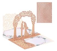 AIYONG Carte de Voeux 3D Pop-Up, Carte Mariage 3D avec Enveloppe, Carte Anniversaire Marriage, Carte de Mariage Carte Cadeau pour Saint-Valentin, Anniversaire de Mariage