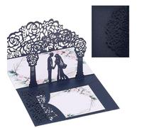 AIYONG Pop Up Carte 3D,Carte De Saint Valentin,Carte Anniversaire Marriage,Carte Mariage 3D avec Enveloppe Carte Sakura Couple Romantique pour Anniversaire Noël Nouvel