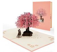 AIYONG Pop Up Carte 3D,Carte De Saint Valentin,Carte Anniversaire Marriage,Carte Mariage 3D avec Enveloppe Carte Sakura Couple Romantique pour Anniversaire Saint Valentin
