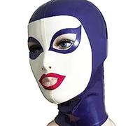 AIYOUBRS Caoutchouc TêteMasque Cagoule en Latex Masque Sexuel étichiste Érotique Unisexe Accessoires Club(Size:S-63CM)