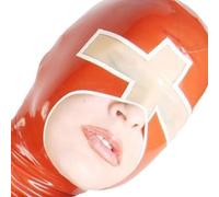 AIYOUBRS Latex Masque Caoutchouc Fétiche Masque pour Cosplay Jeu de Rôle Fête D'Halloween Spectacle Sur Scène(Size:XS-60CM)