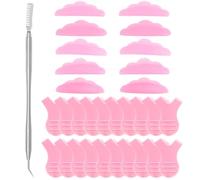 Aiyraa Kit d'outils de levage de cils en acier inoxydable, outil de levage de cils, brosse à mascara, ensemble de levage de cils de luxe avec coussinets en silicone, peigne permanent, outil de