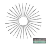 Aiyraa Lot de 30 fraises diamantées Dremel - Tige de 3 mm - Pour verre et pierre précieuse - Polissage diamant - Accessoires Dremel - Pour le travail du métal et de la pierre