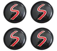 Aiyraa Lot de 4 cache-moyeux pour Mini Cooper S, 54 mm, pour Mini S, JCW, R53 R56 F56 F60, décoration de voiture, style et logo