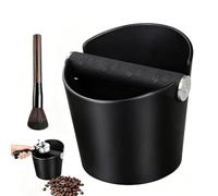 Aiyraa Récipient à taper avec brosse barista, bac de récupération de marc de café pour porte-filtre, design absorbant les chocs, fond antidérapant, boîte à café de style barista avec barre de frappe