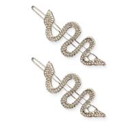 AIYVELU 2 Pcs Metal Rhinestone Hair Clips, Snake Headband Rhinestone Headdress, French Hair Clips Glitter Decorative Hair Accessories, Simple Twisted Hair Clips for Ladies and Girls