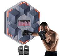 aiyyotto Machine de Boxe Musicale Adulte, Montage Murale avec Gants de Boxe, 14 Modes & 16 Vitesses, Bluetooth Amélioré, Équipement de Fitness pour Salle de Sport à Domicile & Sac de Frappe