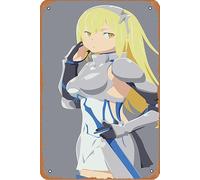 Aiz Wallenstein, Danmachi, Danmachi : Sword Oratoria Poster Anime Décoration murale rétro Plaque en métal 20,3 x 30,5 cm