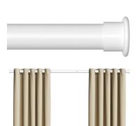 AIZESI Tringle à Rideau Extensible sans Percage 260-310 cm, Diamètre 4.7 cm, pour Salle de Bain, Cloison, Patio, Portière et Salon, Installation Facile, Blanc