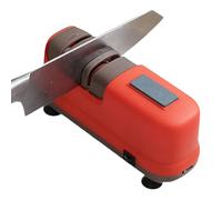 Aizgog Affûteur électrique de cutter - 4 rainures gros grain et fin pour ciseaux et tondeuse,Avec base ventouse, recharge USB, affûteur cutter cuisine - Pour Chefs, Travaux De Jardinage, Scie, Rasoir,