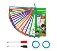 AIZHAZHA 15 pcs 1x1 Learning Game Multiplication Table, Table de Multiplication Multiplication Table Number Sequence 1-12, Flashcards Come with Two erasable Pens, Suitable for Primary School Students