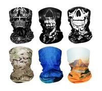 AIZHAZHA 6 Pièces écharpe Protection solaire, Cache cou Homme, Moto Texture Camouflage Moderne peut être utilisé comme un tissu protecteur chaud pour le ski, la moto, la randonnée, le camping, Unisexe