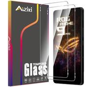 Aiziki Verre Trempé pour Asus ROG Phone 9/9 Pro/9 Fe, Lot de 2, Film Protection Écran, (0,33mm HD Ultra Transparent) Dureté 9H Glass vitre protection pour Asus ROG Phone 9/9 Pro/9 Fe