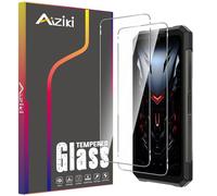 Aiziki Verre Trempé pour Doogee Fire 6/6 Max, Lot de 2, Film Protection Écran, (0,33mm HD Ultra Transparent) Dureté 9H Glass vitre protection pour Doogee Fire 6/6 Max