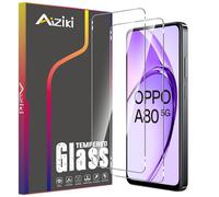 Aiziki Verre Trempé pour Oppo A80 5G, Lot de 2, Film Protection Écran, Anti Rayures, Dureté 9H Glass vitre protection pour Oppo A80 5G