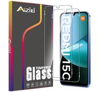 Aiziki Verre Trempé pour Xiaomi Redmi 15C 4G/5G/Poco C85, Lot de 2, Film Protection Écran, (0,33mm HD Ultra Transparent) Dureté 9H Glass vitre protection pour Redmi 15 C 4G/5G/Poco C85