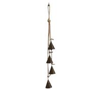 Aizuoni Cloches de Vache de Noël, Cloches de Noël rustiques | Jingle Bell de Noël sur Corde - Guirlande de clochettes de noël, Cloches Vintage en métal Rustique de Campagne, décoration en Bois