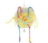 Aizuoni Jouets pour Oiseaux pour perroquets - Jouets déchirants pour Oiseaux,Jouets d'ara d'escalade hexagonaux Doux et sûrs universels pour Le Gris Africain, l'ara et Les cacatoès