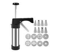 Aizuoni Machine à churro, machine à churro en acier inoxydable | Machine à biscuits robuste - Machine à churros creuse avec 8 becs verseurs pour desserts, biscuits et gâteaux