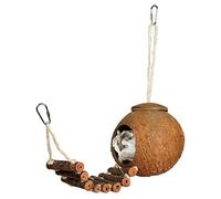 Aizuoni Maison d'oiseau de Noix de Coco | Nid d'oiseau en Forme de Noix de Coco Naturelle | Nid d'oiseau en Forme de Noix de Coco Naturelle pour Oiseaux, Hamsters perroquets, Rats