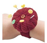 Aizuoni Porte-épingle de Poignet Porte-épingles en Forme de Citrouille,Coussinets d'aiguille Mignons Portables avec Sangle élastique réglable pour Coudre Le Quilting, Les nécessités de Couture