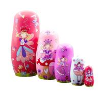 Aizuoni Poupées gigognes Russes - Poupées gigognes en Bois | éducatifs d'apprentissage, Ensemble de de Nidification empilables pour garçons Filles, décoration de la