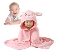 Aizuoni Serviettes de Bain pour bébé à Capuche - Serviettes de Bain absorbantes de Dessin animé, Couverture pour bébé,Couverture pour bébé en Polaire Corail Doux, Serviette de Bain pour Nouveau-né,