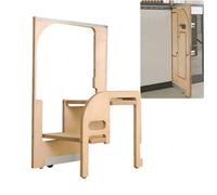 AIZYR Tabouret Pliant Escamotable pour La Cuisine, Marchepied en Bois Tour De Cuisine Marchepied Encastrée pour La Maison, Adultes Et Enfants,2 Step