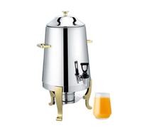 AIZYRLYR Distributeur De Boissons en Acier Inoxydable, Urne Chafer De 13L avec Base De Chauffage À Carburant Alcoolique, Distributeur De Boissons Chaudes avec Robinets pour Buffet, Banquet,d'or
