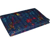 Aizza Trends Kantha Gudri Couvre-lit fait main en pur coton style traditionnel Bleu 1 place 152,4 x 228,6 cm