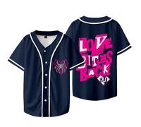 AJ Lee Love Bites Merch Veste de baseball T-shirt Cosplay Femmes Hommes Mode Col V Manches Courtes Tee, style 1, XS