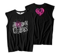 AJ Lee Love Bites T-shirt sans manches avec logo streetwear pour femme et homme, style 1, XS