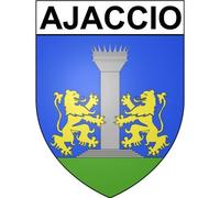 Ajaccio 20 ville Stickers blason autocollant adhésif - Taille : 8 cm
